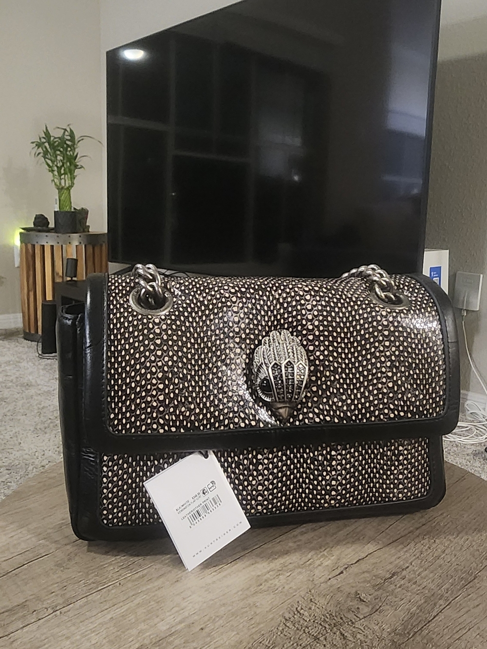 Kurt Geiger London Material: 100% Genuine Leather with textured snake Effect